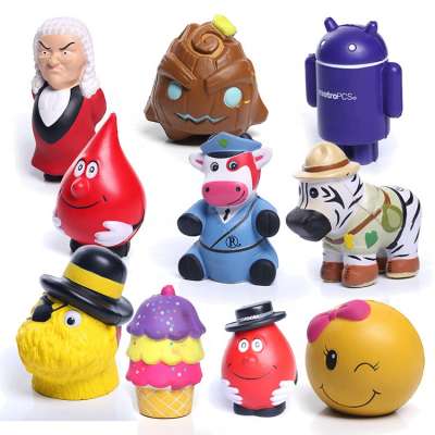 Promotional children toys Custom squeeze emoji antistress PU foam stress ball